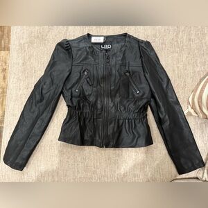 LBD BLACK Faux Leather Jacket Size Small